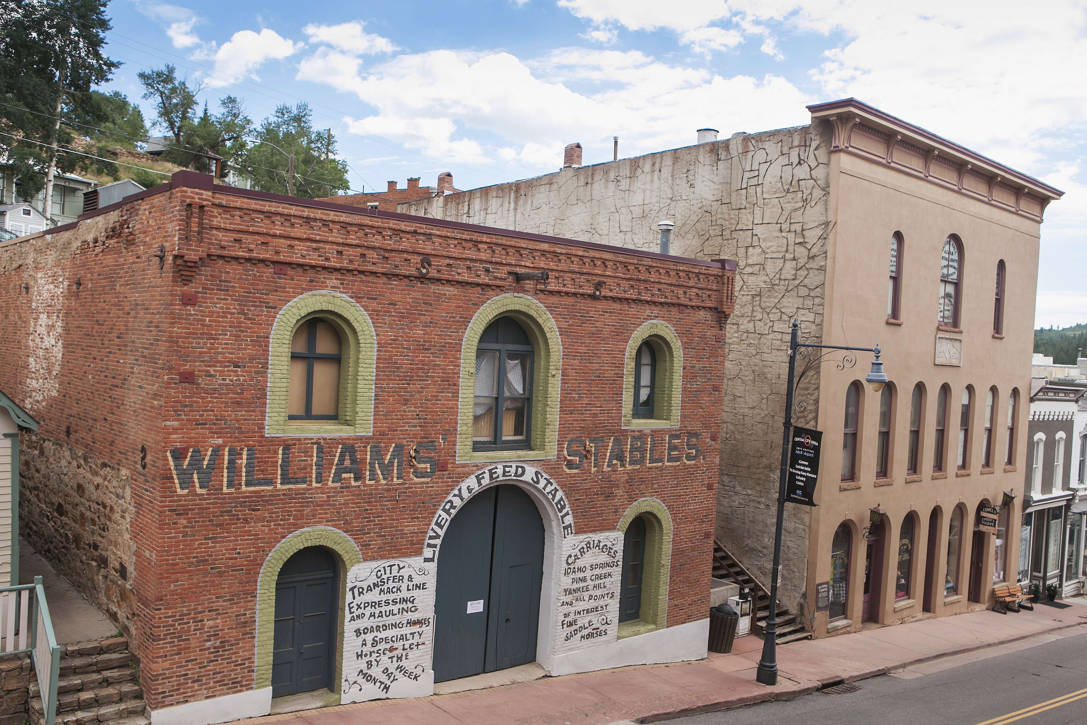 The Williams' Stables building in Central City, Colorado